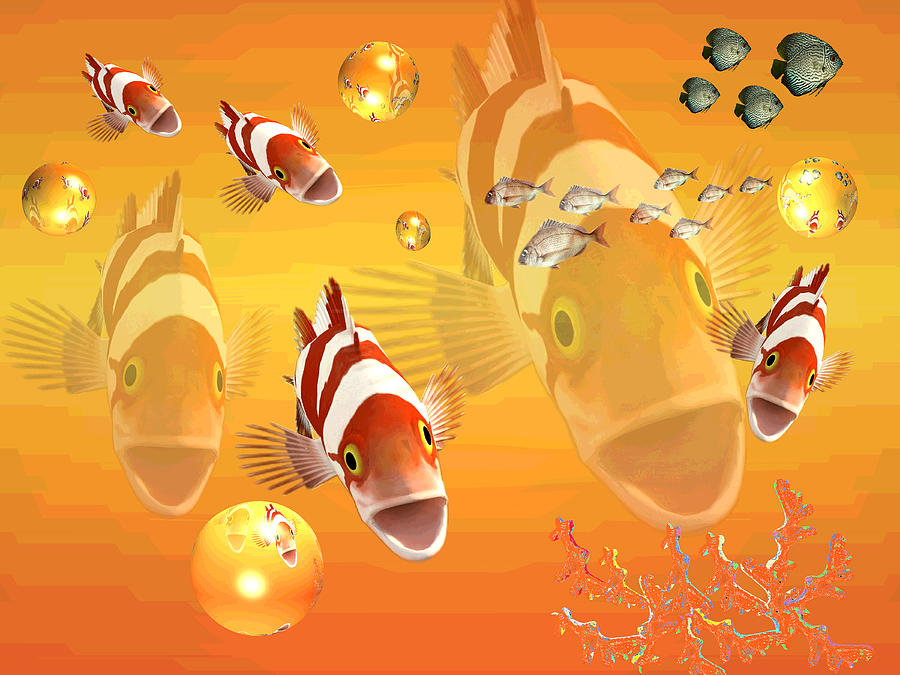 Happy Fish Digital Art