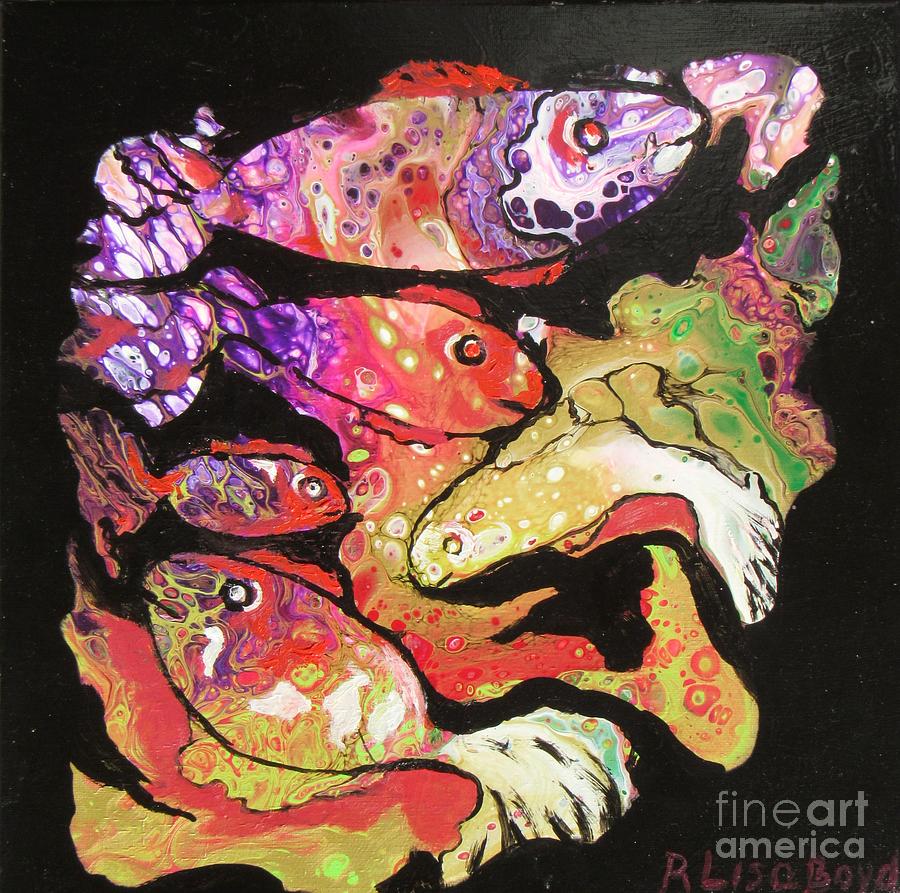 Happy Fish Painting by Lisa Boyd