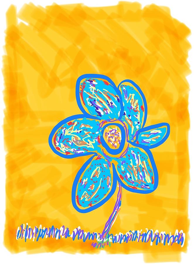 Happy Flower 07 Drawing by Pam OMara