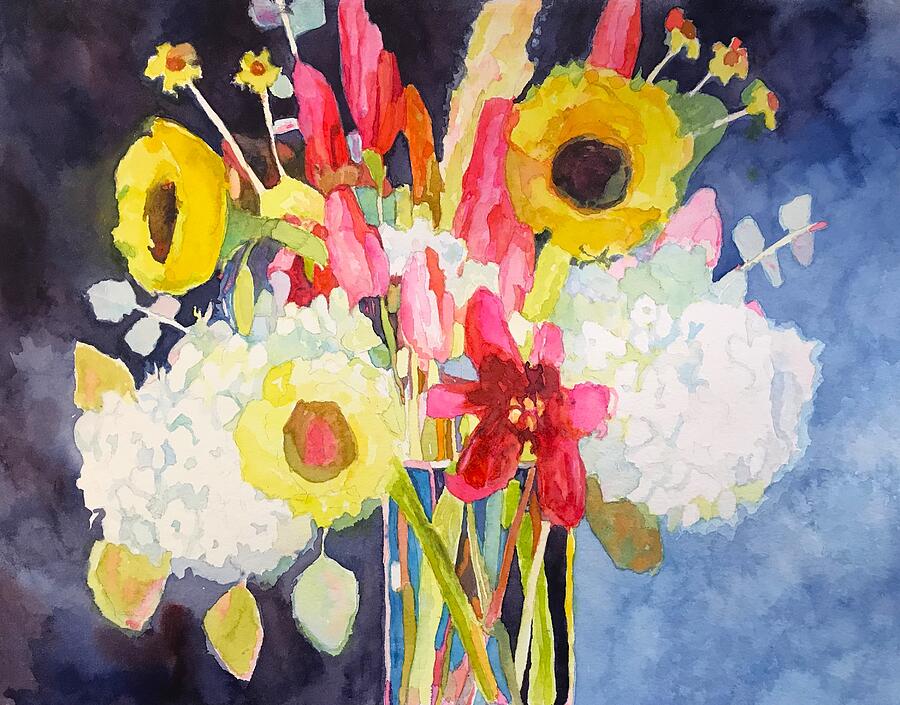 Happy Flowers Painting by Grant Nixon Happy Flowers Painting by Grant Nixon