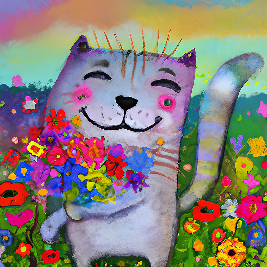 Happy Flowers to You 02 Digital Art by Amalia Suruceanu