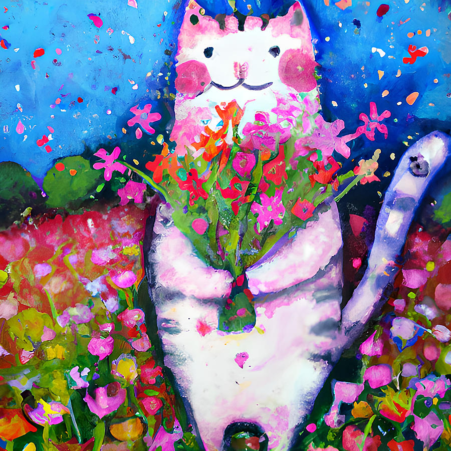 Happy Flowers to You 03 Digital Art by Amalia Suruceanu