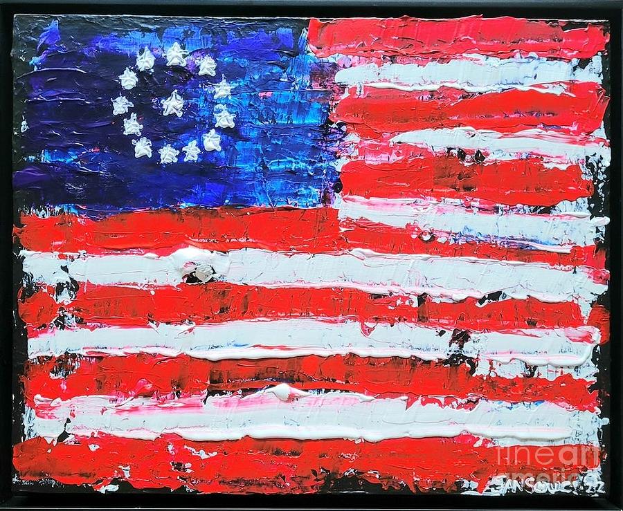 Happy Fourth of July Painting by Mark SanSouci