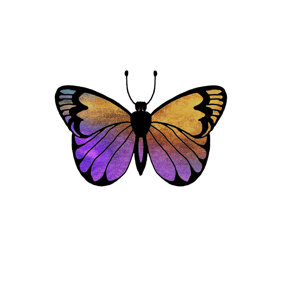 Happy Free Flight Of Light Beautiful Butterfly Watercolor I  Painting by Irina Sztukowski