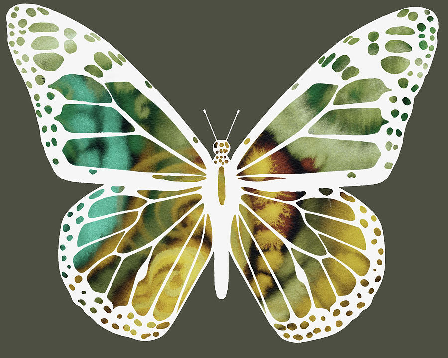 Happy Free Flight Of Light Beautiful Butterfly Watercolor II  Painting by Irina Sztukowski