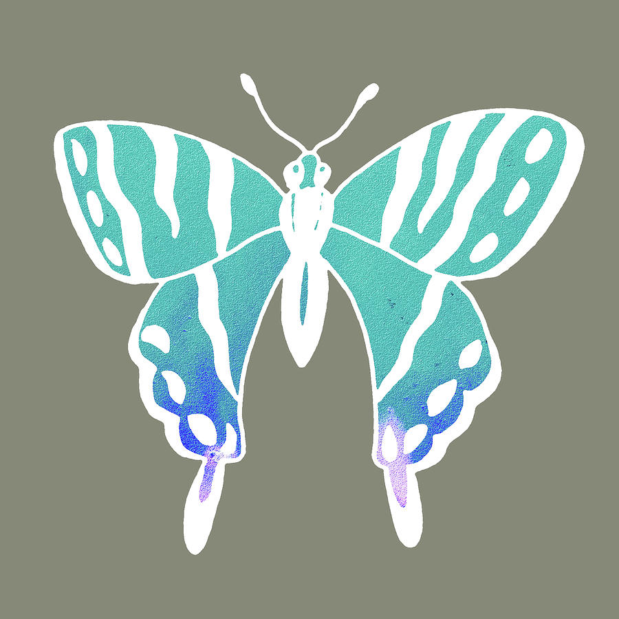 Happy Free Flight Of Light Beautiful Butterfly Watercolor VII Painting by Irina Sztukowski