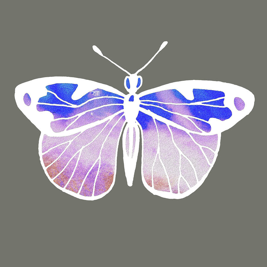  Happy Free Flight Of Light Beautiful Butterfly Watercolor VIII Painting by Irina Sztukowski