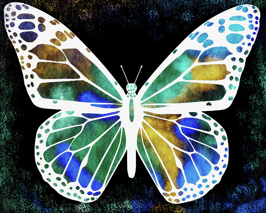 Happy Free Flight Of Light Beautiful Butterfly Watercolor XI Painting by Irina Sztukowski