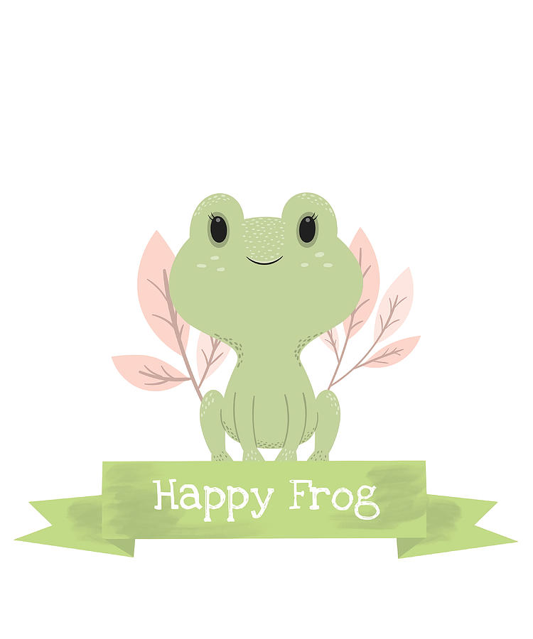 Happy Frog Poster vintage retro Painting by Rogers Roxanne - Fine Art ...