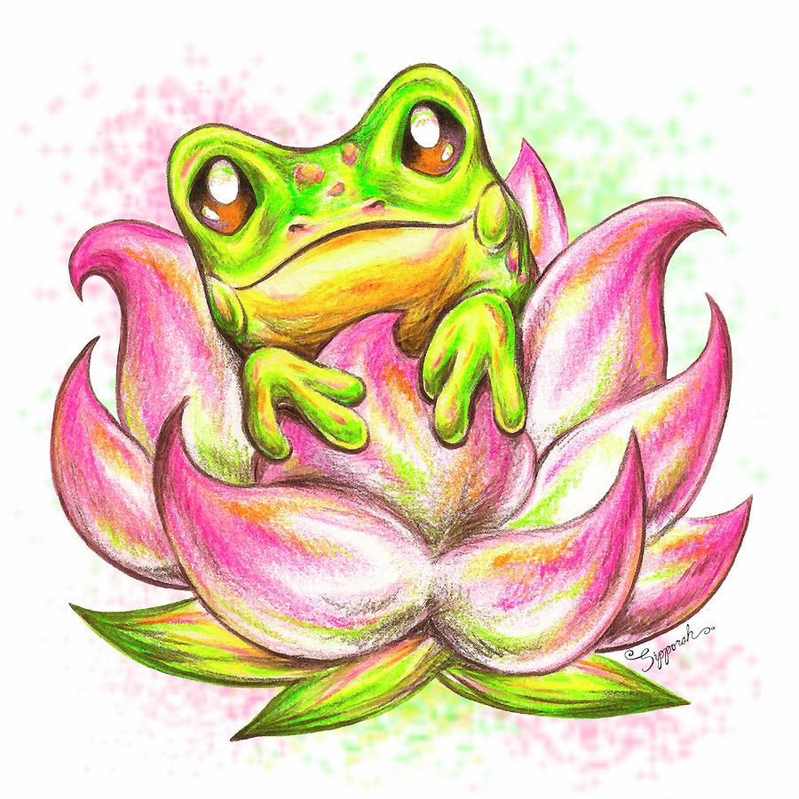 Happy Frog Drawing by Sipporah Art and Illustration Pixels