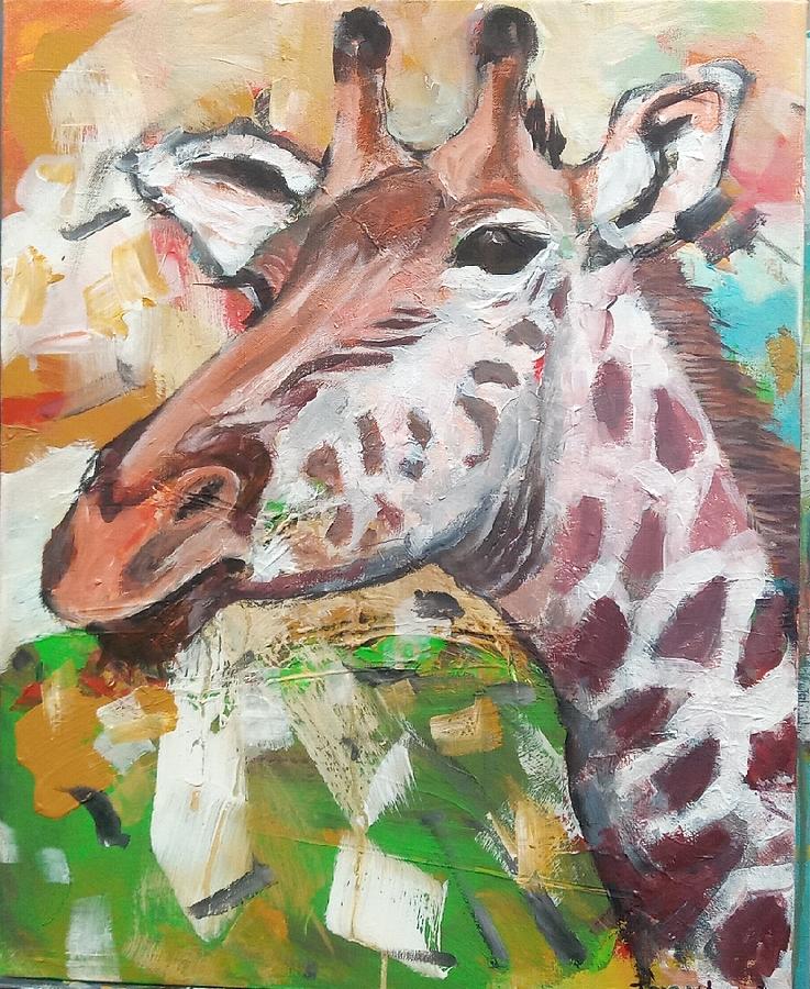 Happy giraffe Painting by Tom Mboya Opiyo - Fine Art America