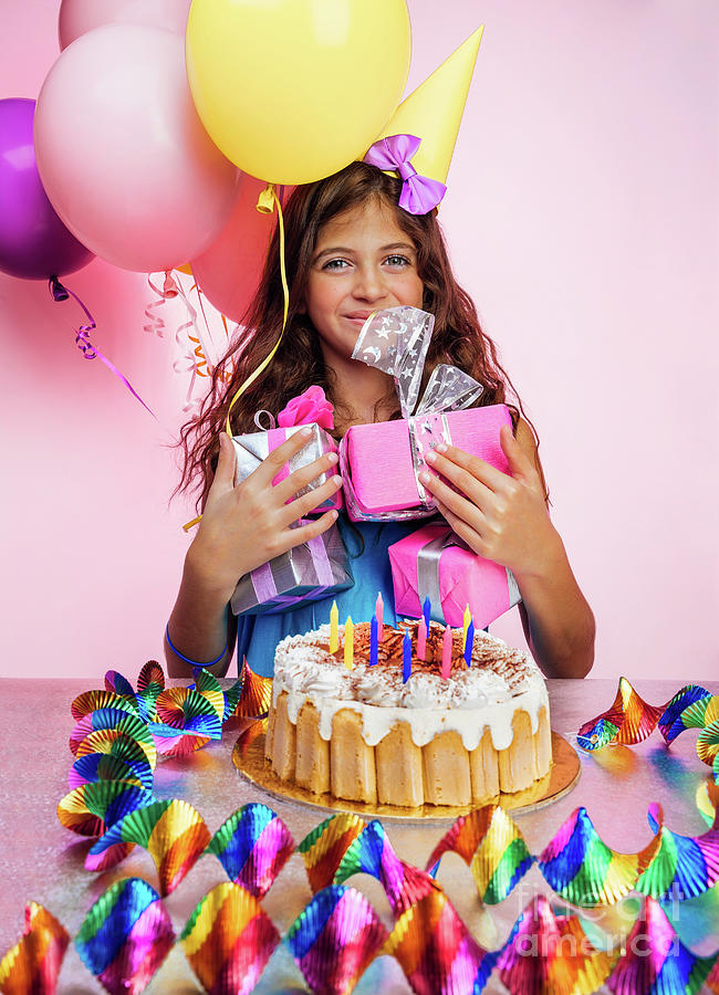 Happy girl enjoying her birthday party Photograph by Anna Om - Fine Art ...