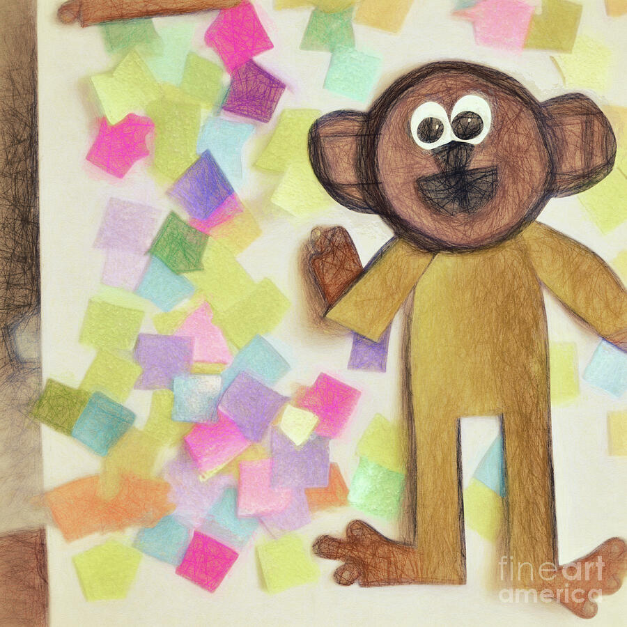 Happy Go Monkey Digital Art