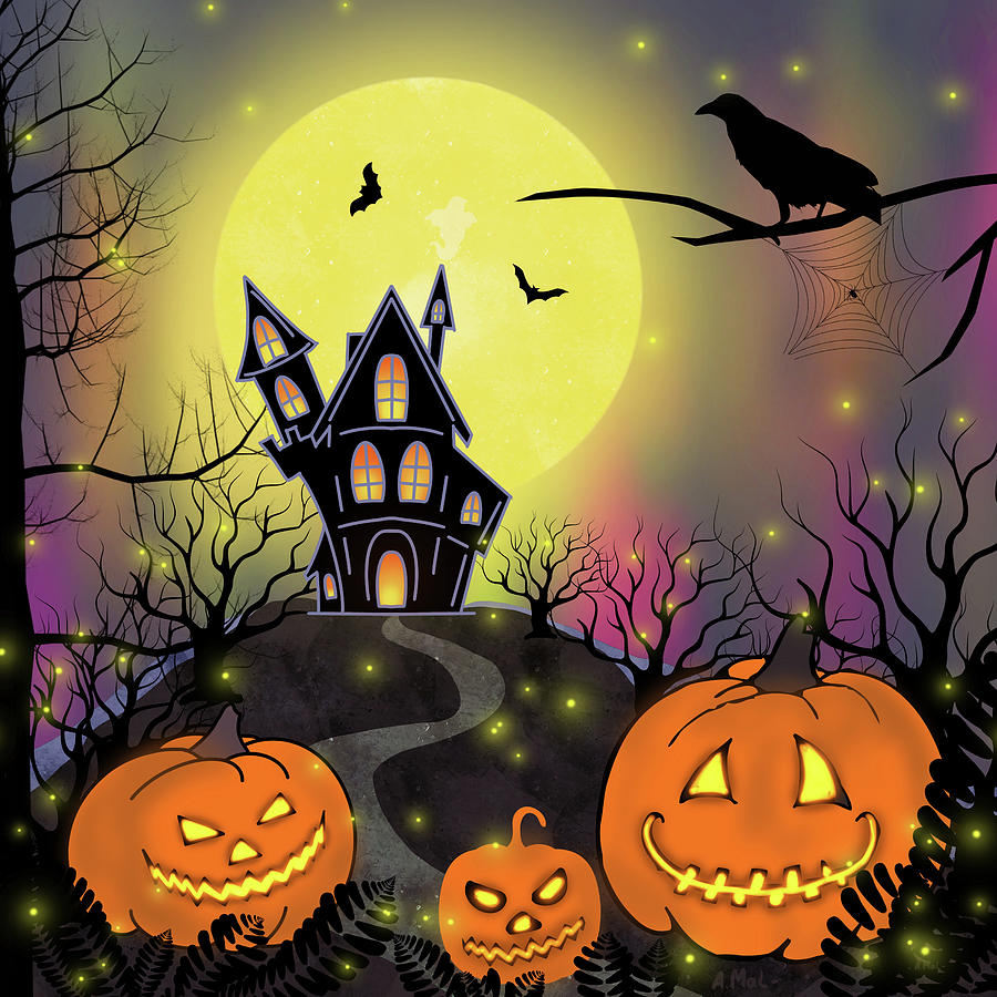 Happy Halloween Digital Art by Anastasiya Malakhova