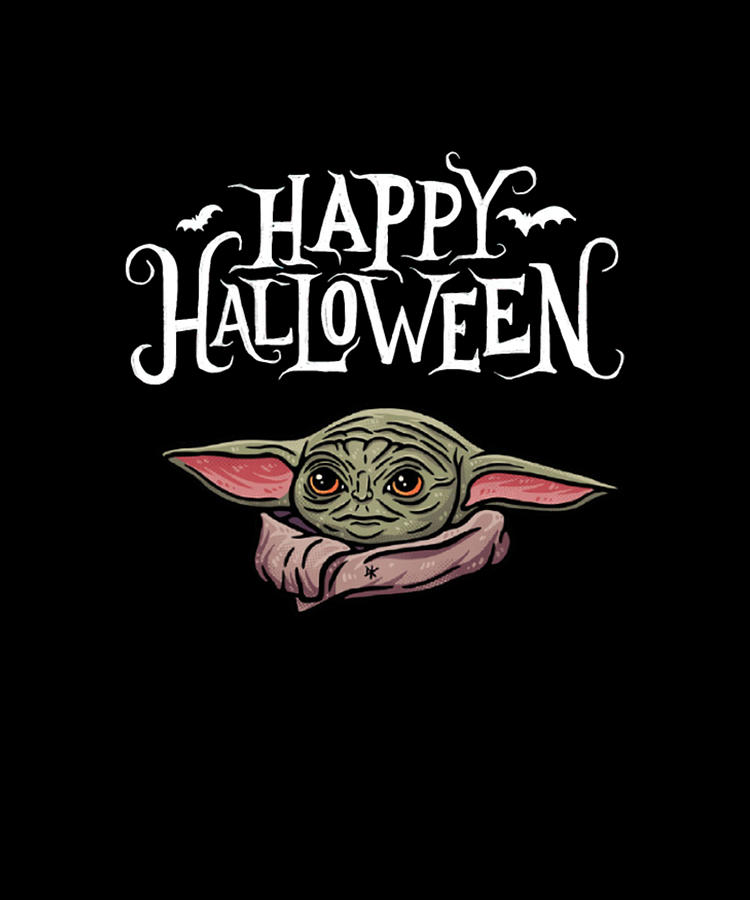 Happy halloween day shirt mandalorian baby yoda shirt Digital Art by ...