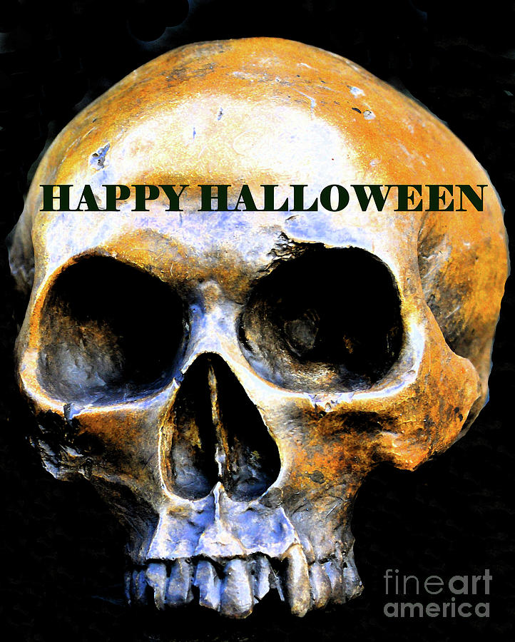 Happy Halloween from the dead custom card Mixed Media by David Lee Thompson