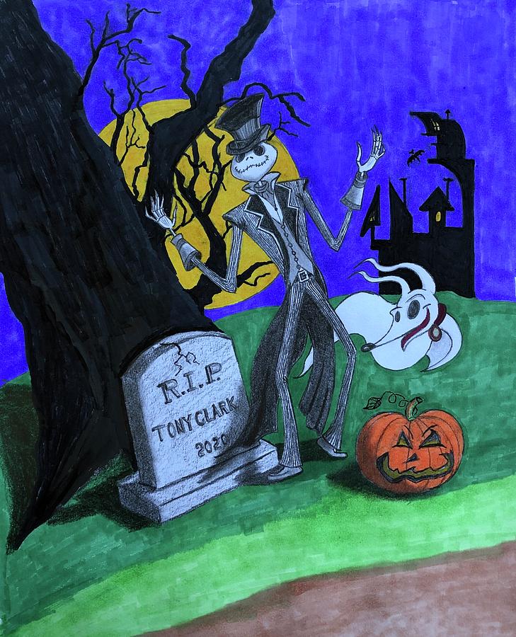 Happy Halloween  Drawing by Tony Clark