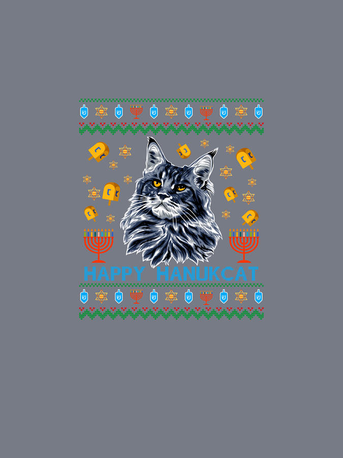 cat hanukkah sweater