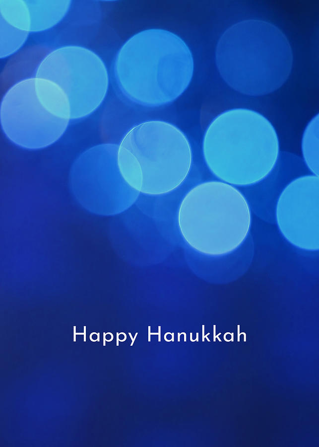 Happy Hanukkah Glow- Art by Linda Woods Mixed Media by Linda Woods