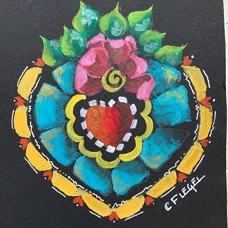 Happy heart Painting by Carla Flegel