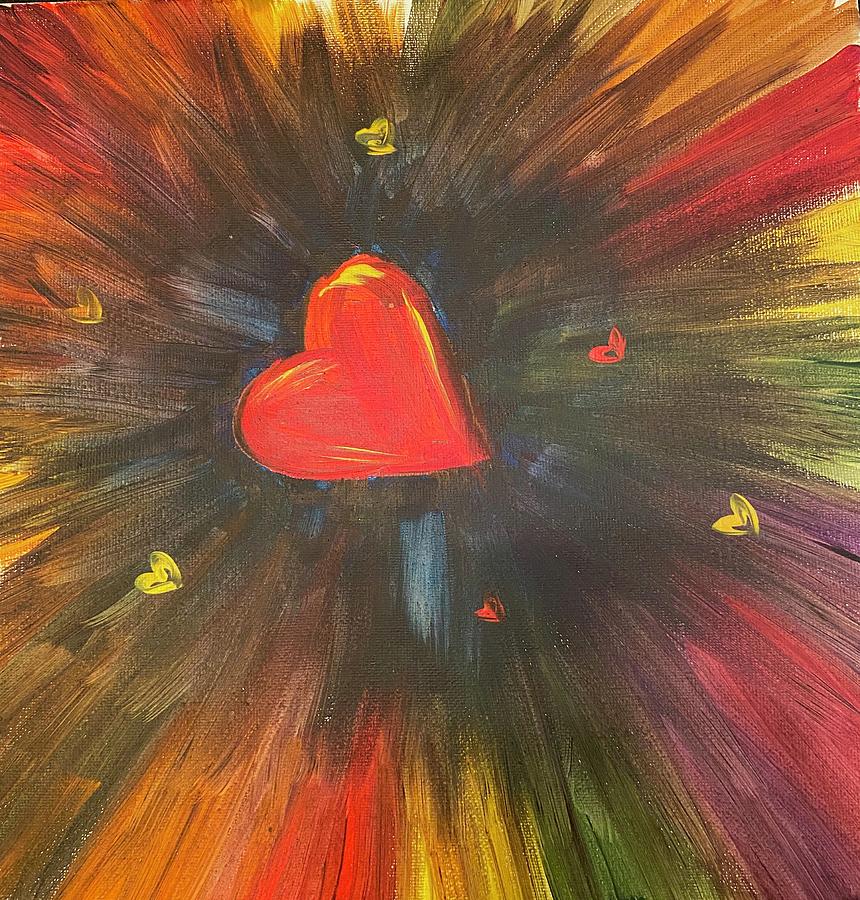 Happy Heart Painting by Daytona Erkan - Pixels