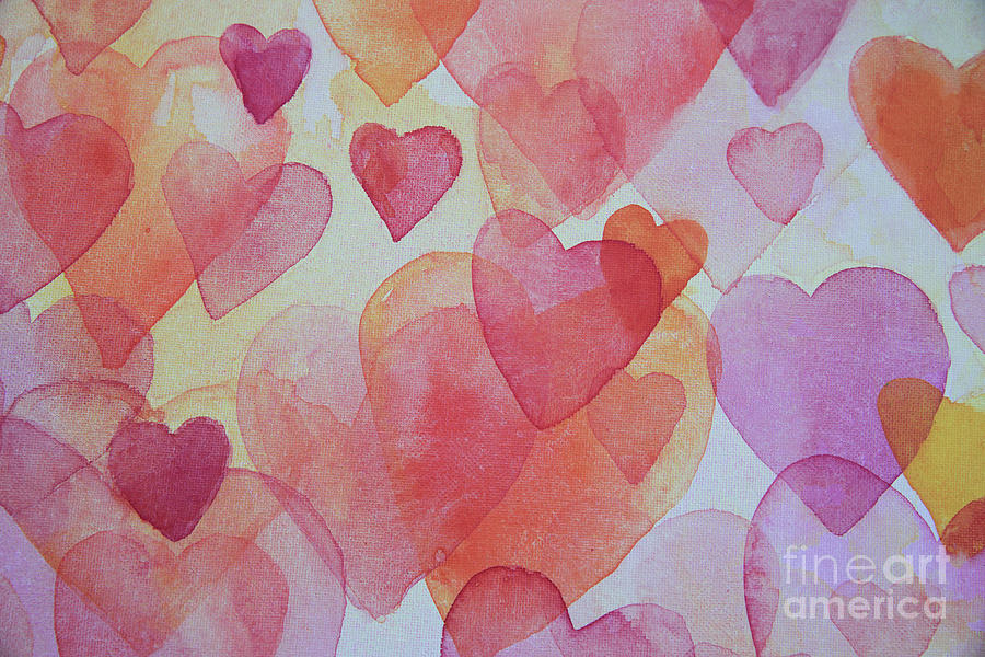 Happy Hearts 2 Painting by Stella Levi