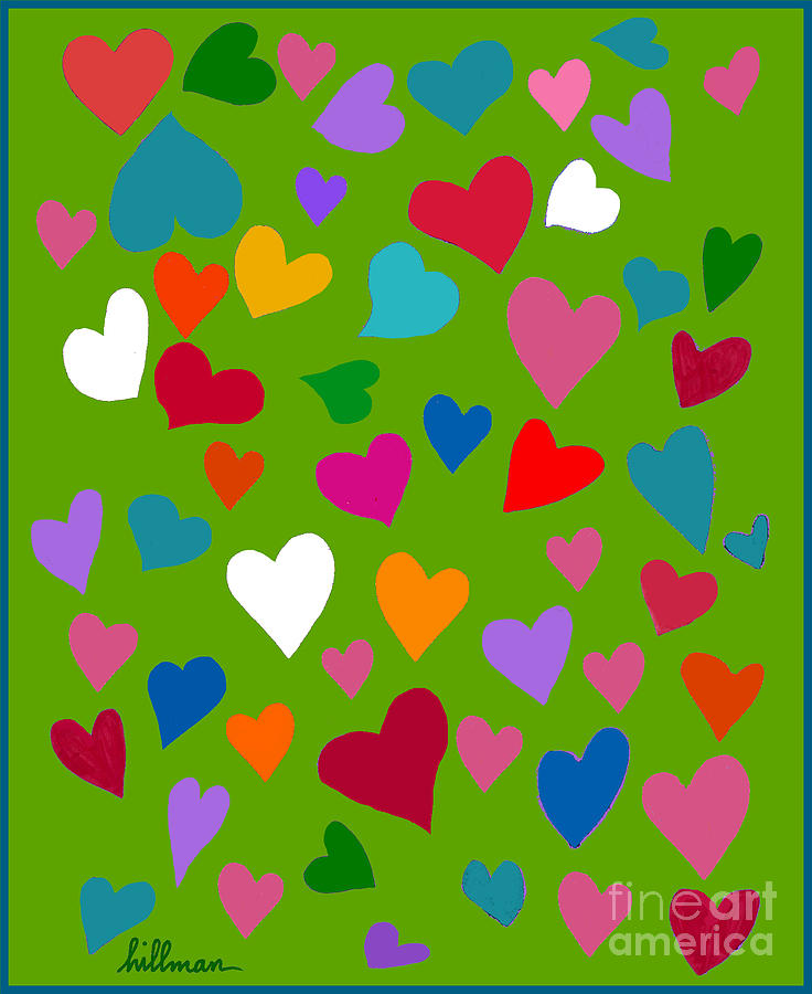 Happy Hearts Singing Digital Art by A Hillman - Pixels