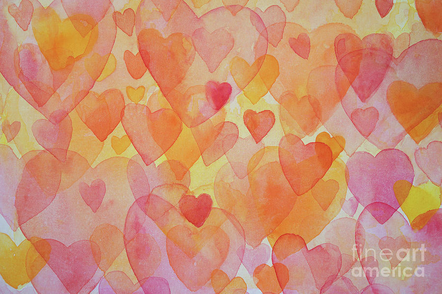 Happy hearts Painting by Stella Levi
