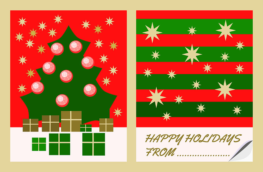 Happy Holidays Card Digital Art