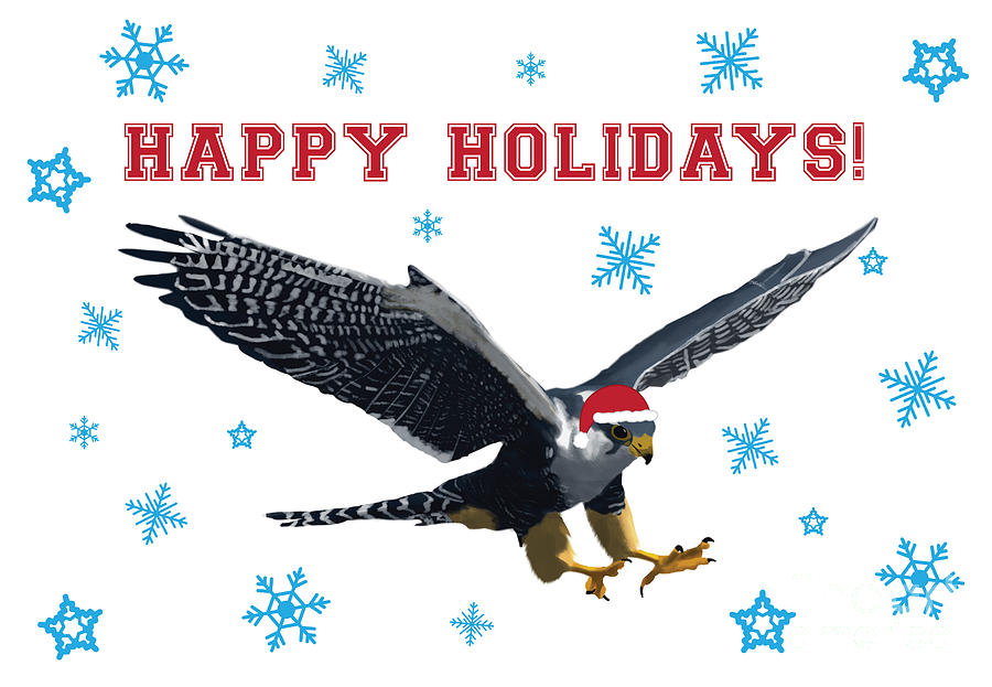 Happy Holidays Falcon Digital Art
