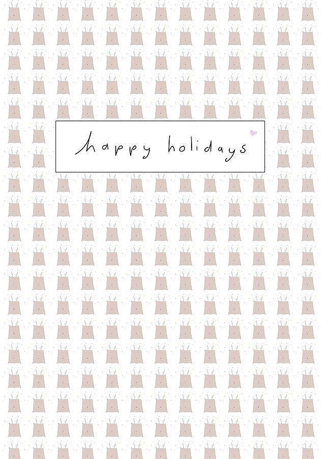 Happy Holidays Reindeer Digital Art by Ashley Rice