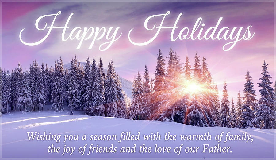 Happy Holidays Religious v1 Photograph by Robert Banach Happy Holidays Religious v1 Photograph by Robert Banach