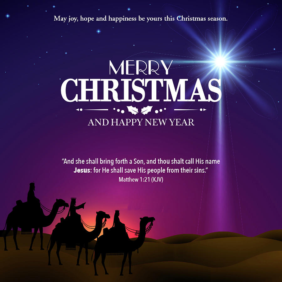 Happy Holidays Religious v14 Digital Art by Robert Banach Happy Holidays Religious v14 Digital Art by Robert Banach