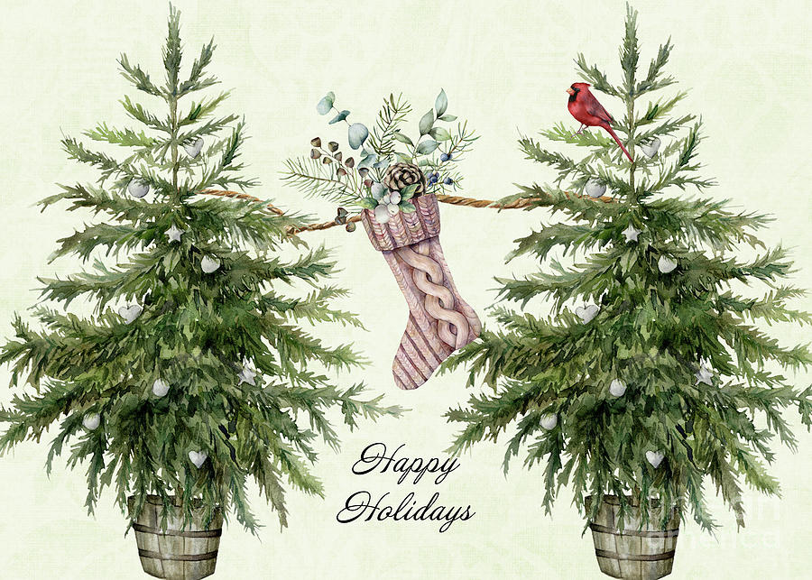 Happy Holidays Stocking Photograph by Pam Holdsworth