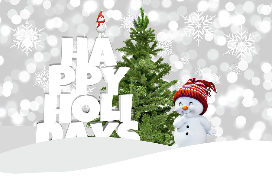 Happy Holidays v4 Digital Art by Robert Banach