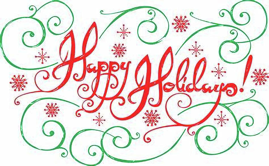 Happy Holidays v8 Digital Art by Robert Banach