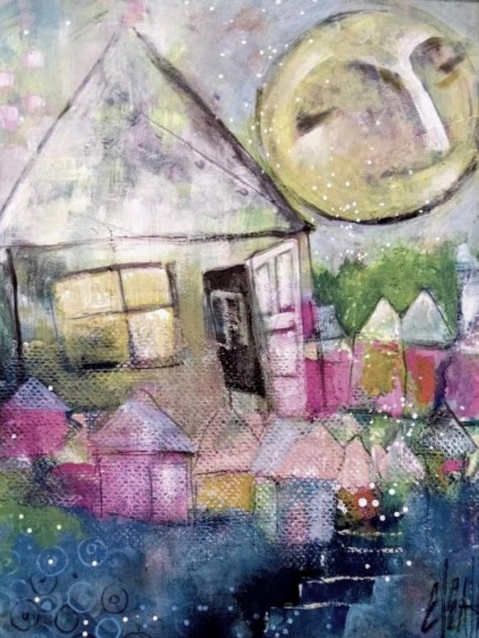 Happy Home Mixed Media by Eleatta Diver
