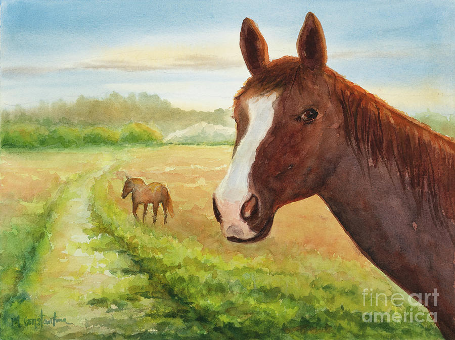 Happy Horses Painting by Michelle Constantine