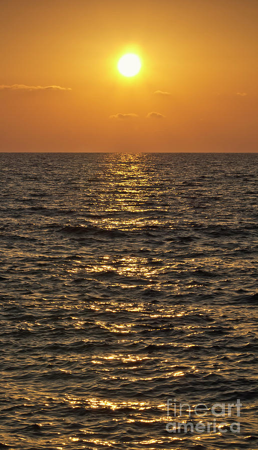 Happy Hot Sunset At Sea Photograph by Tatiana Bogracheva