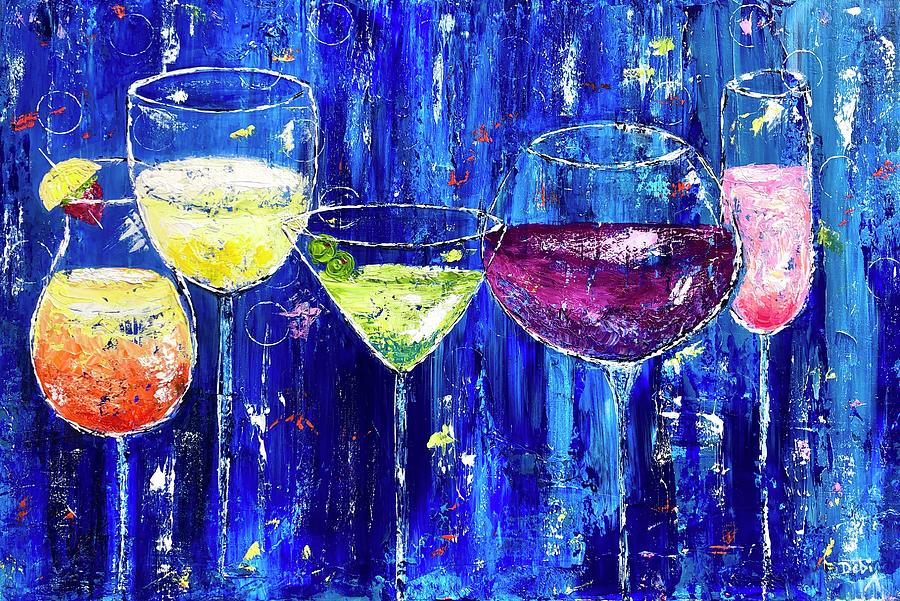 Happy Hour Painting by Debi Starr