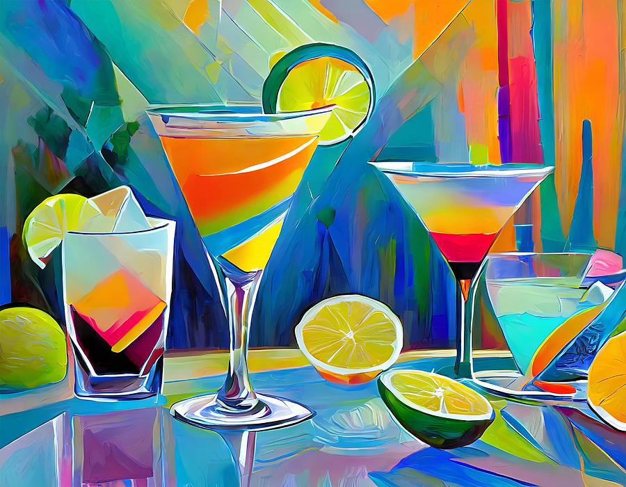 Happy Hour II Mixed Media by Susan Rydberg