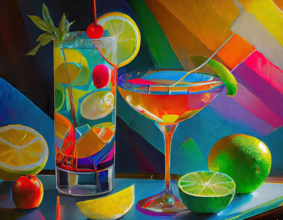 Happy Hour IV Mixed Media by Susan Rydberg