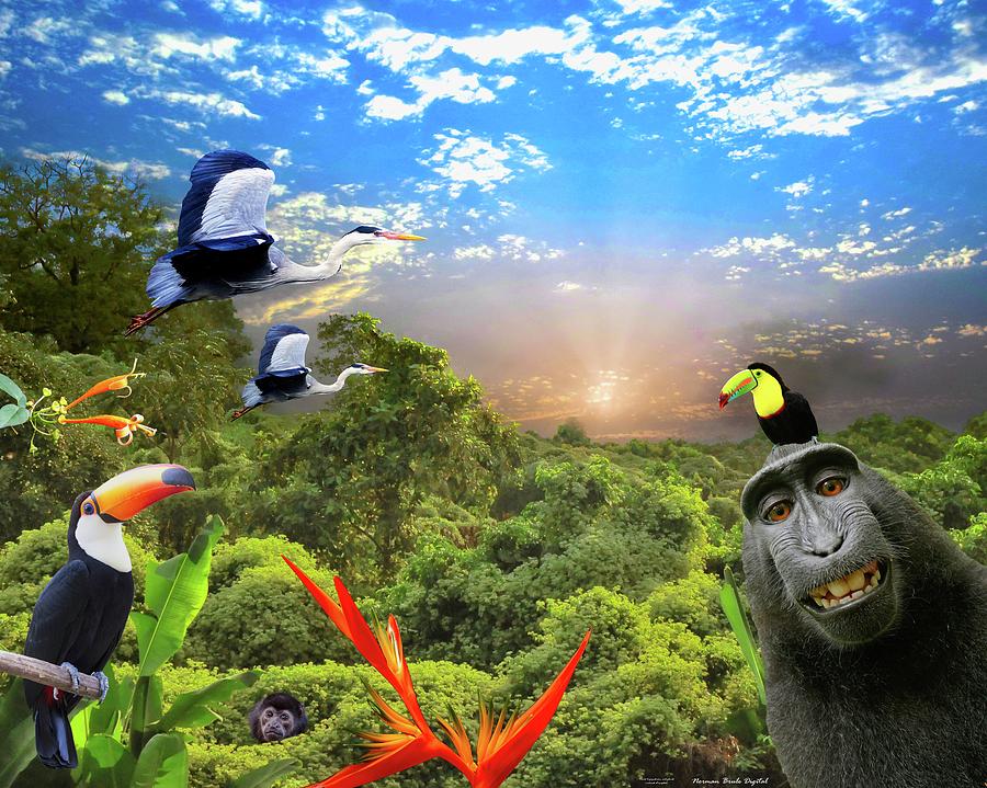 Happy Jungle Digital Art by Norman Brule