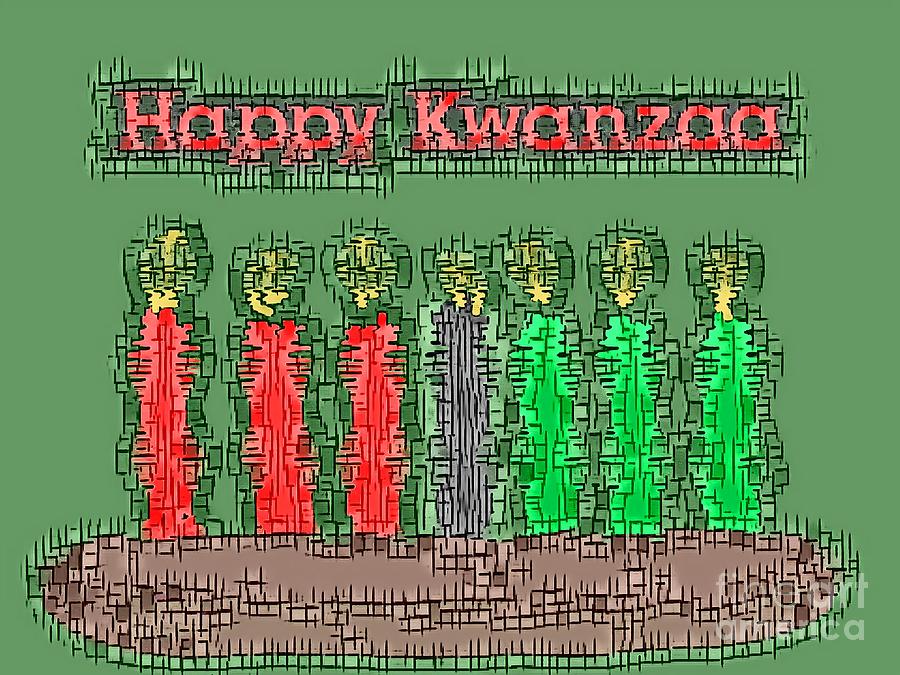 Happy Kwanzaa Digital Art by Rachel Hannah