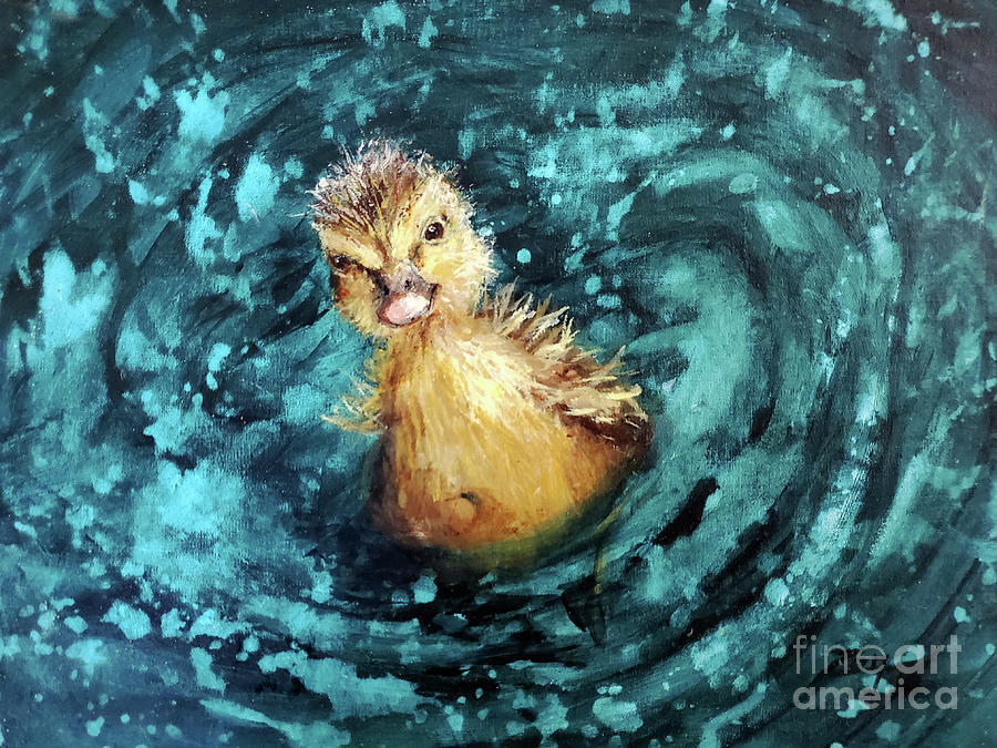 Happy Little Duckling Painting by Zan Savage