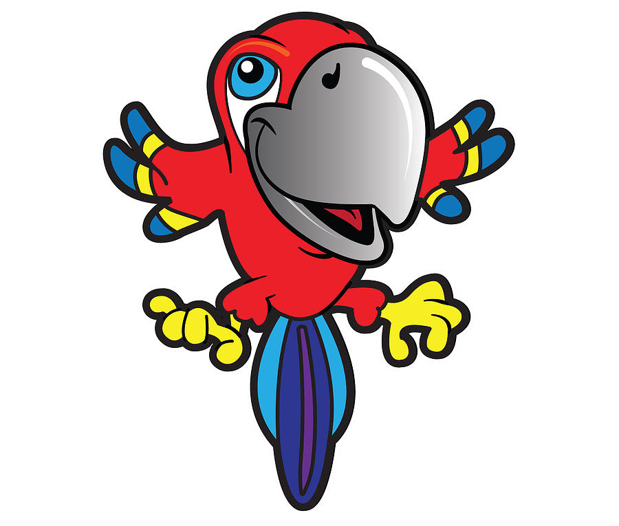 Happy Macaw Digital Art by Gene Bollig