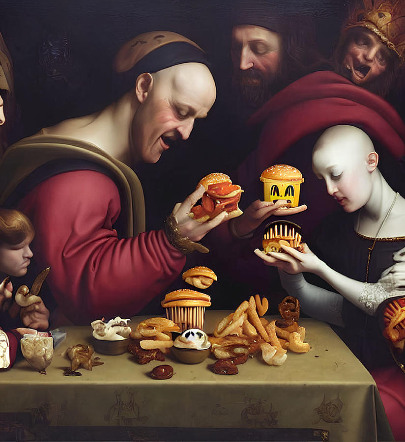 Happy Meal Renaissance Family 2 Digital Art by Otto Rapp - Fine Art America