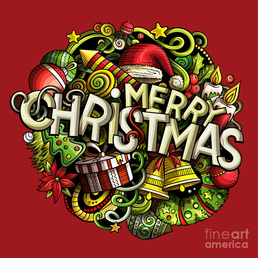 Christmas Digital Art - Happy Merry Christmas 3 by Mark Ashkenazi