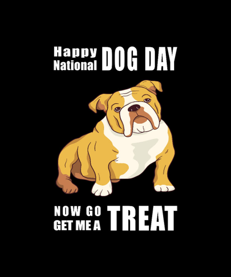 Happy National Bulldog Dog Day Digital Art by Tinh Tran Le Thanh Fine