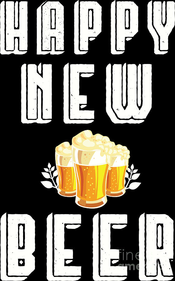 Happy New Beer Welcome Year 2020 Fireworks T Digital Art By Haselshirt
